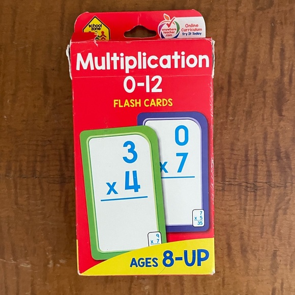 Multiplication Flash Cards, ages 8+ - Picture 1 of 3
